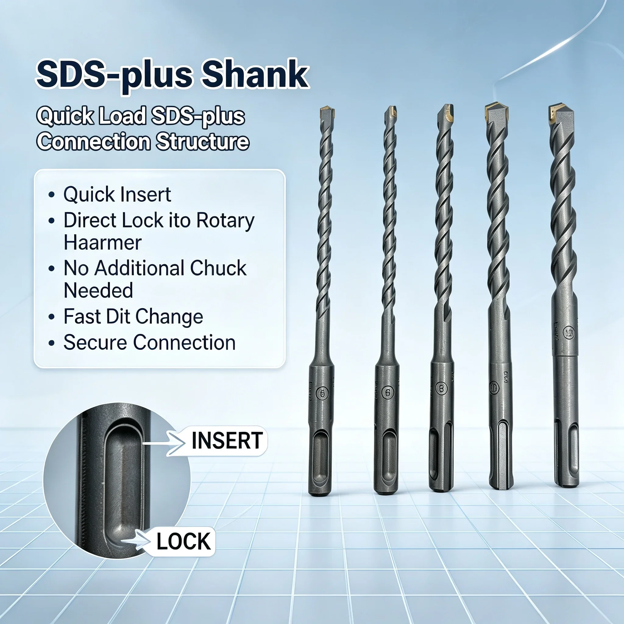 Hammer Drill Sds - Бош SDS-plus-1, 5 шт. сверл для