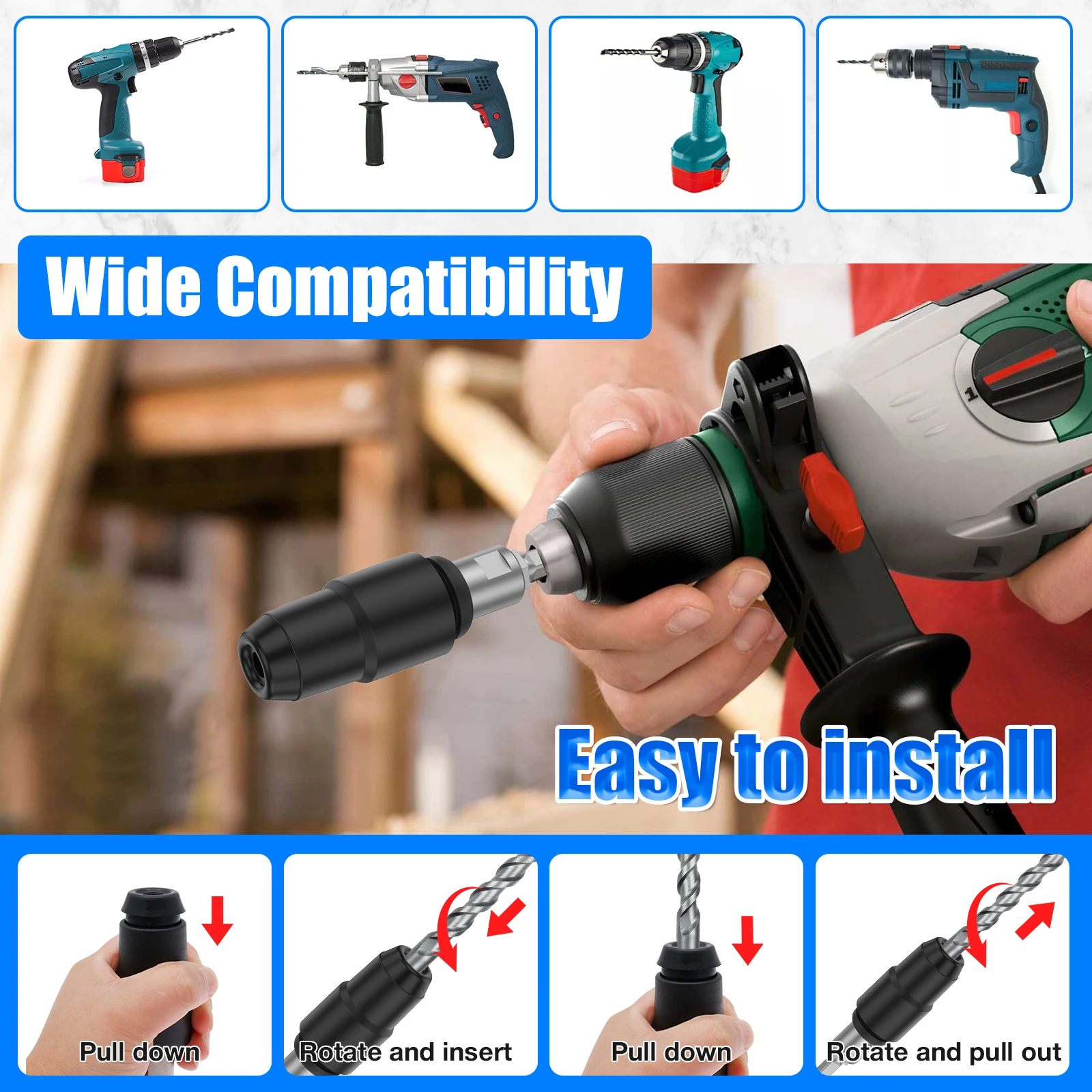 Адаптер SDS Plus на SDS Max дл – обзор и цена Hammer Drill Sds