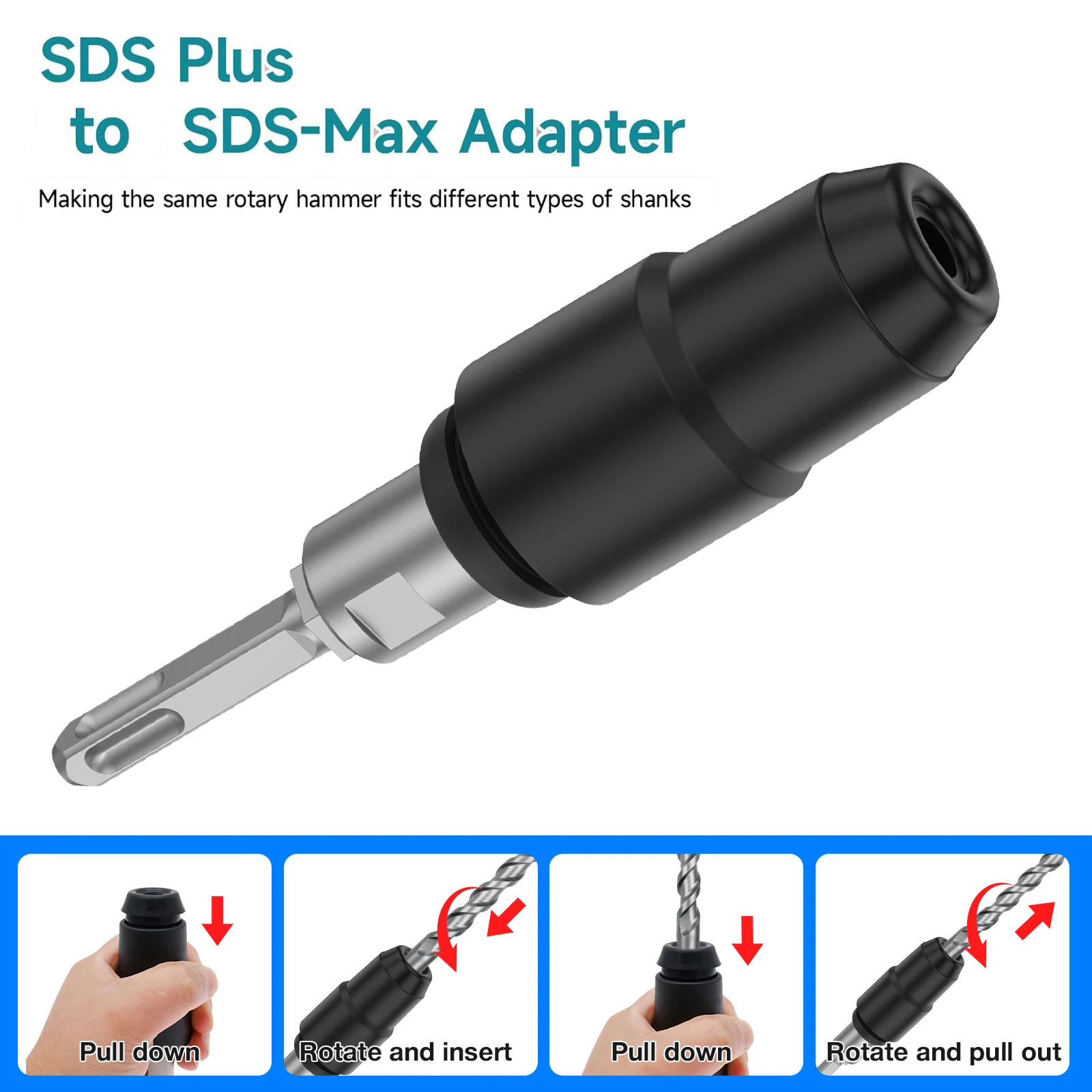 Переходник SDS-Plus на SDS-Max – обзор и цена Hammer Drill Sds
