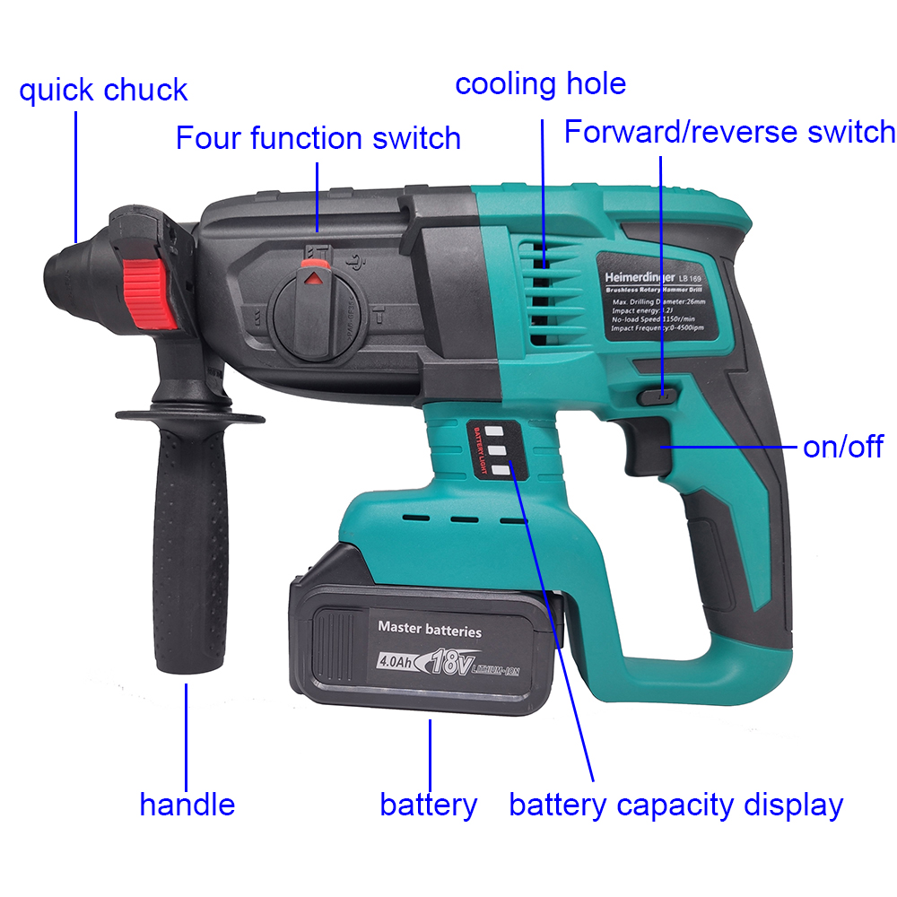 Бесщеточный перфоратор LB169 – обзор и цена Hammer Drill Sds